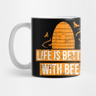 Distressed Life is Better With Bees Shirt for Men Women Kids Mug